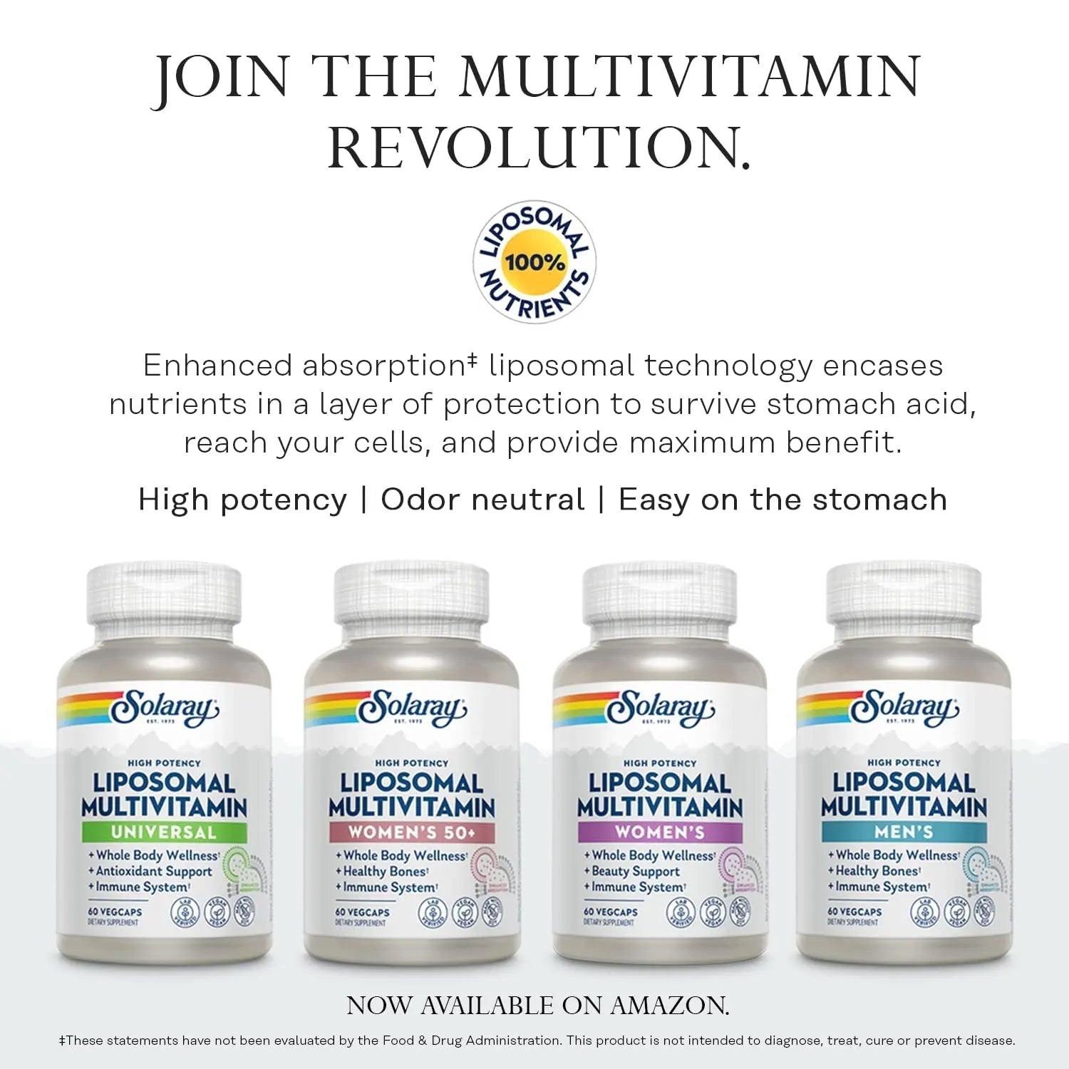SOLARAY High Energy Multivitamin, No Iron, 1/Day, Timed-Release Formula, Whole Food & Herb Base 120 VegCaps SOLARAYBuy Supplements Australia