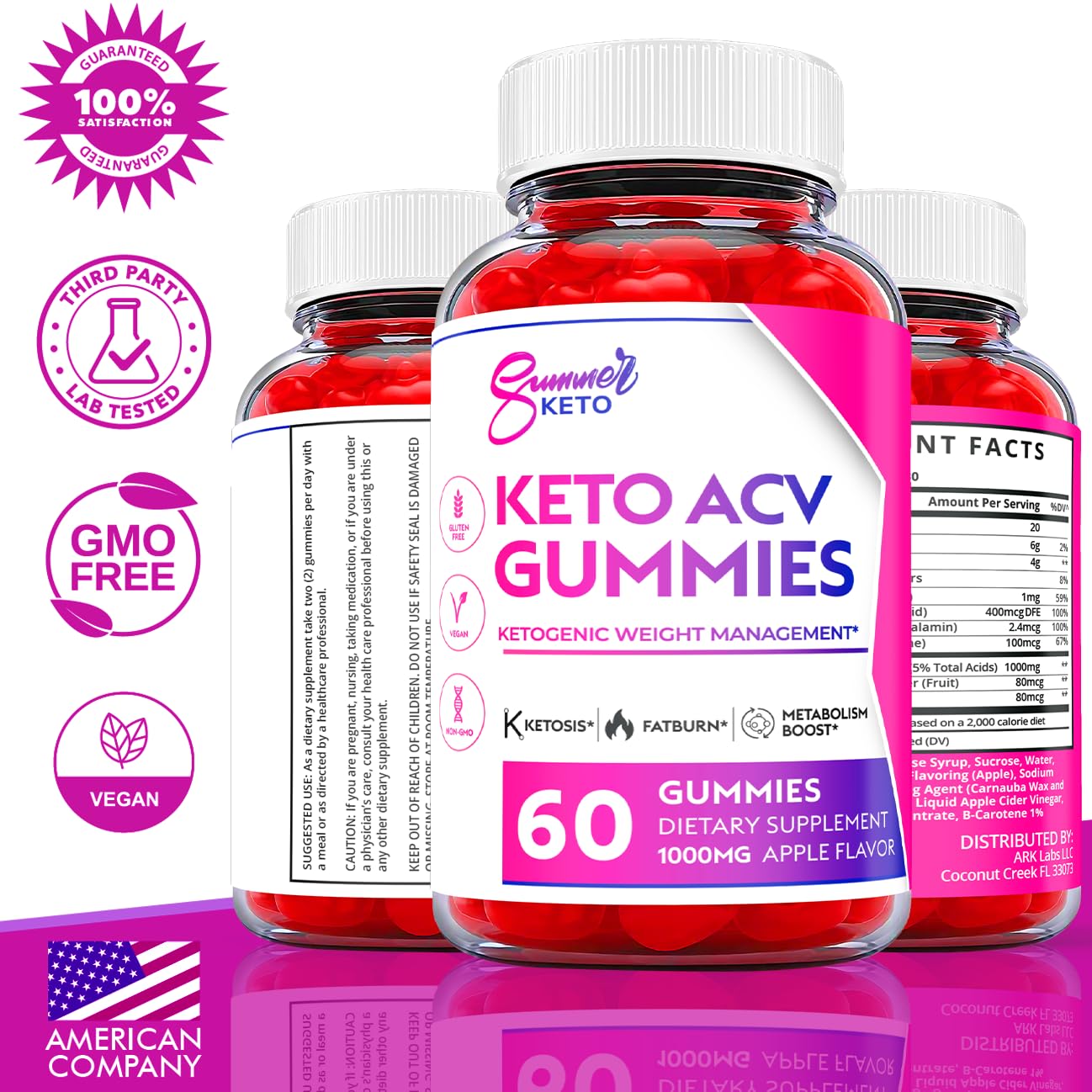 Ark Labs (2 Pack) Summer Keto Gummies - Summer Gummies, Summer Keto ACV Gummy Ark LabsBuy Supplements Australia