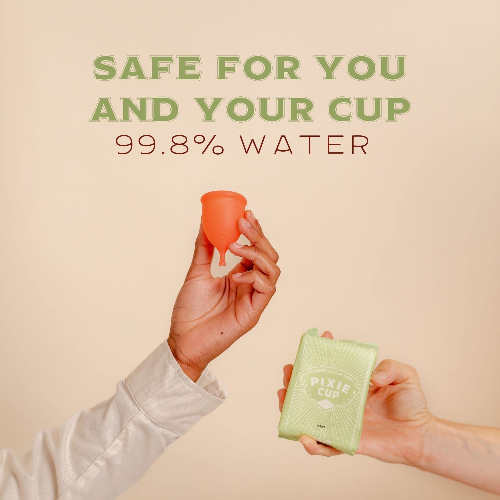 Menstrual Cup Wipes - On The Go Public Bathroom Feminine Wipes - Safe On Period Cups & Menstrual discs Pixie CupBuy Supplements Australia
