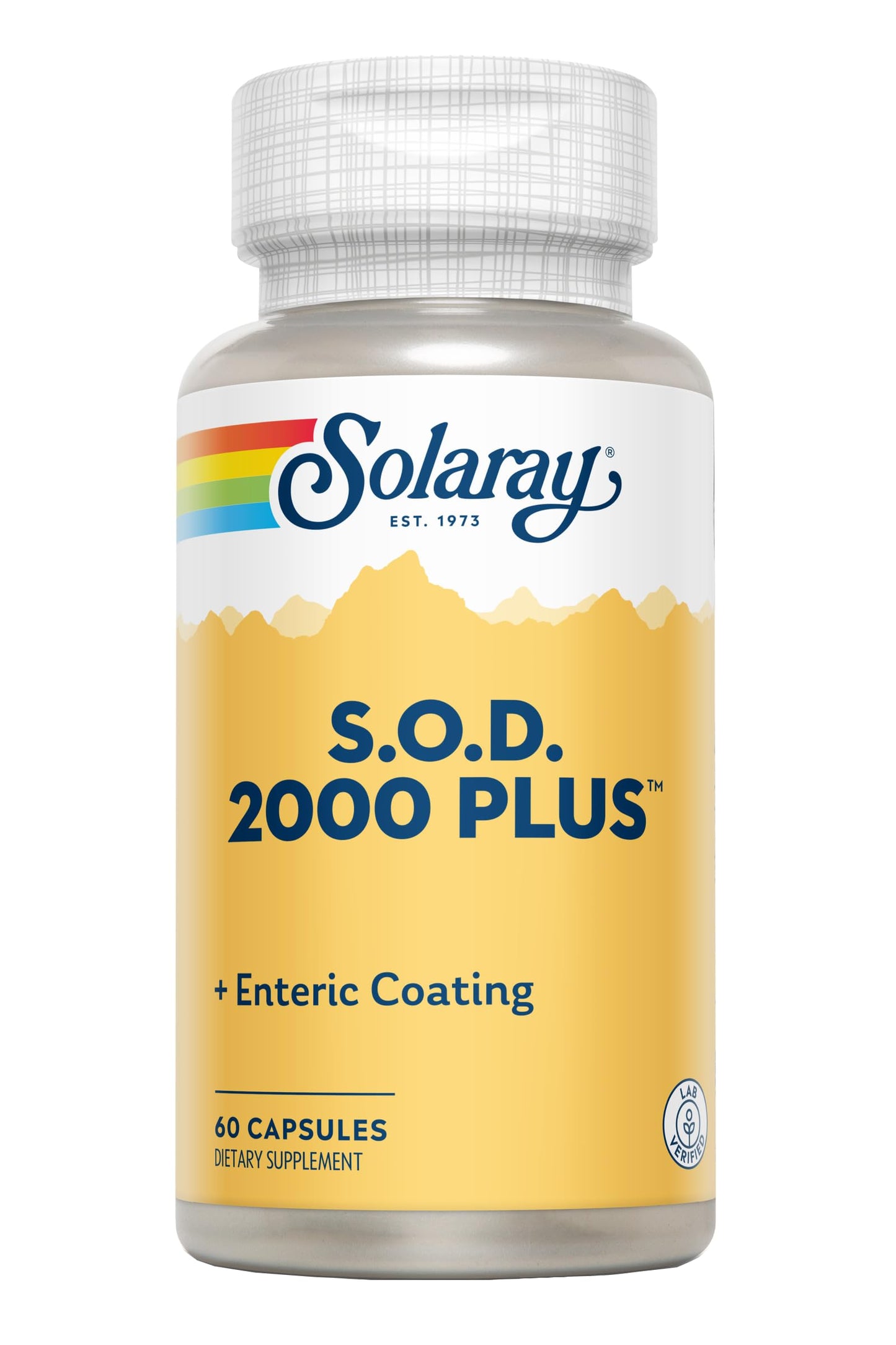 SOLARAY S.O.D. 2000 Plus - Superoxide Dismutase (SOD) and Catalase Antioxidant Supplement, Wellness Support - w/Green Tea Extract, Calcium, Rosemary, Grape Seed Extract, 60-Day Guarantee, 100 Servings SOLARAYBuy Supplements Australia