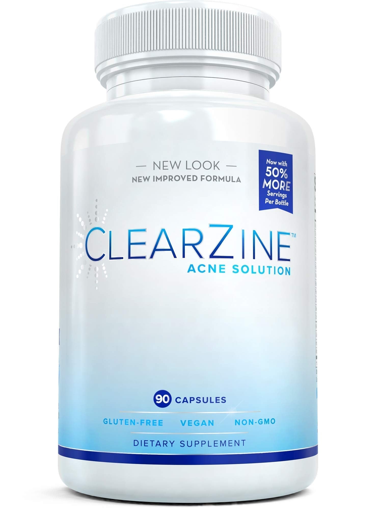 ClearZine Acne Pills for Teens & Adults | Clear Skin Supplement, Vitamins for Hormonal & Cystic Acne | Stop Breakouts, Oily Skin and Zits, 90 Caps ClearZineBuy Supplements Australia