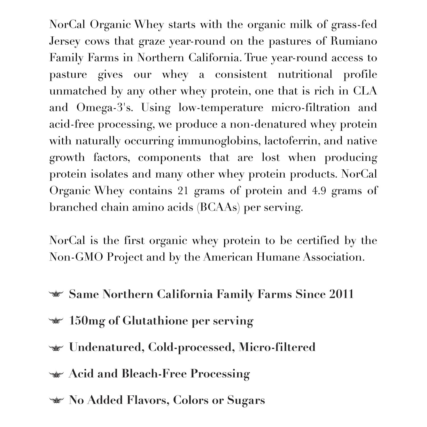 NorCal Organic Unflavored Whey Protein - 2lbs Bulk | 100% Grass-Fed, USDA Certified NorCal OrganicBuy Supplements Australia