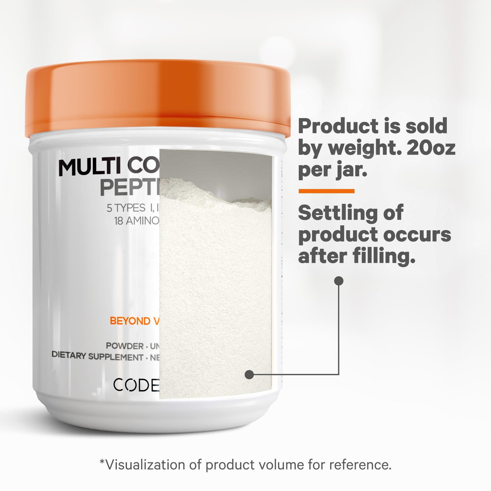 Codeage Multi Collagen Protein Powder Peptides, Hydrolyzed Collagen for Women & Men, Collagen Supplements, Grass Fed Bone Broth, 2-Month Supply, Unflavored, Type 1, 2, 3, 5 & 10, Non-GMO - 20 OZ CodeageBuy Supplements Australia