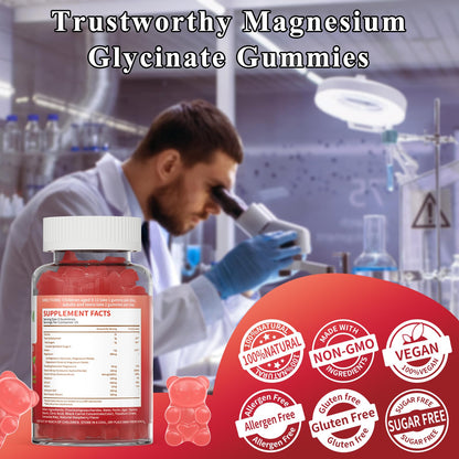 LETSCOL Magnesium Glycinate Gummies 800mg Per Serving, Sugar Free Magnesium Supplement with Magnesium Malate, Calcium, Vitamin D3, B6, CoQ10 for Calm Support & Zzz for Adults Kids LETSCOLBuy Supplements Australia