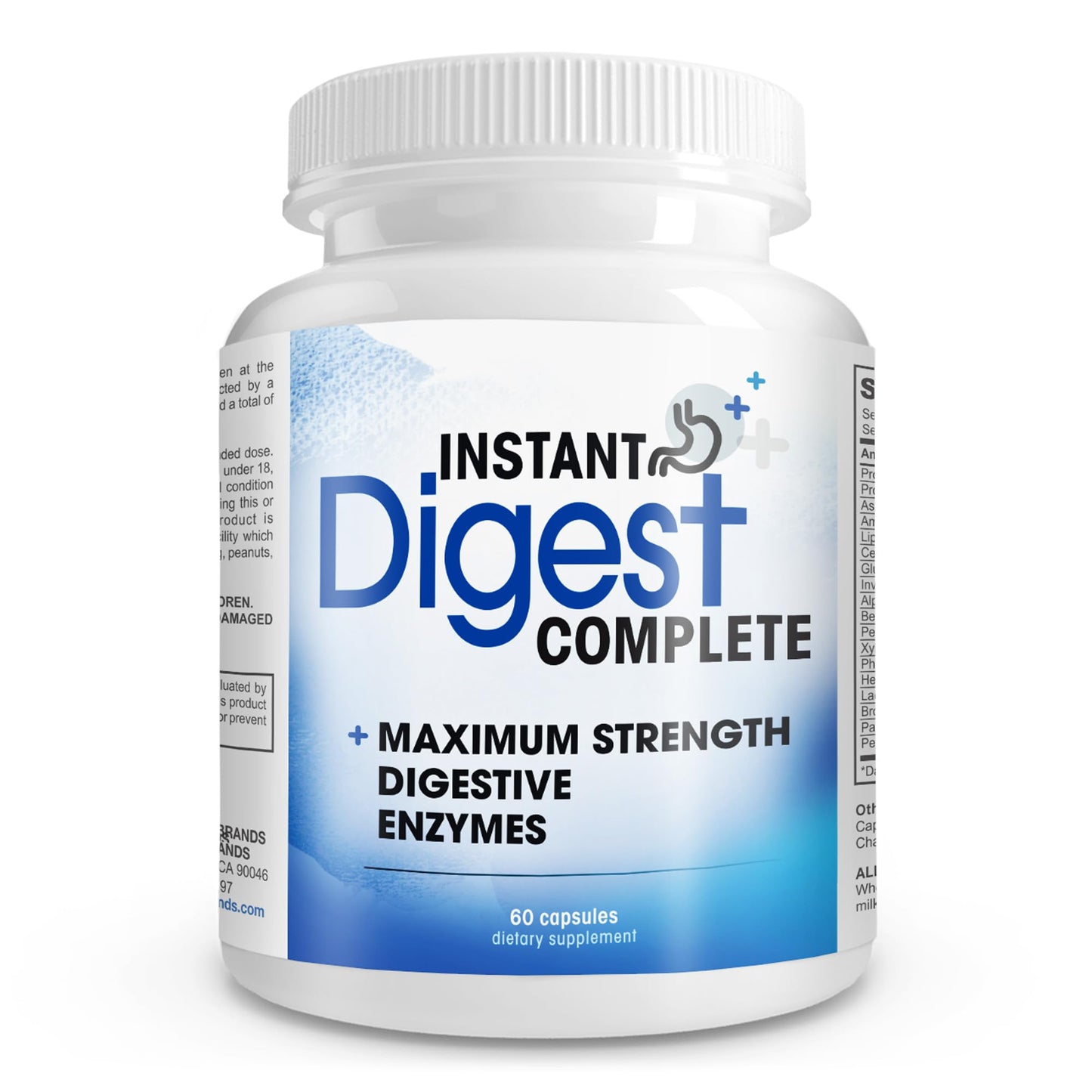 Instant Digest Complete 2-in-1 Probiotic Digestive Enzymes, 60 Capsules Instant BrandsBuy Supplements Australia