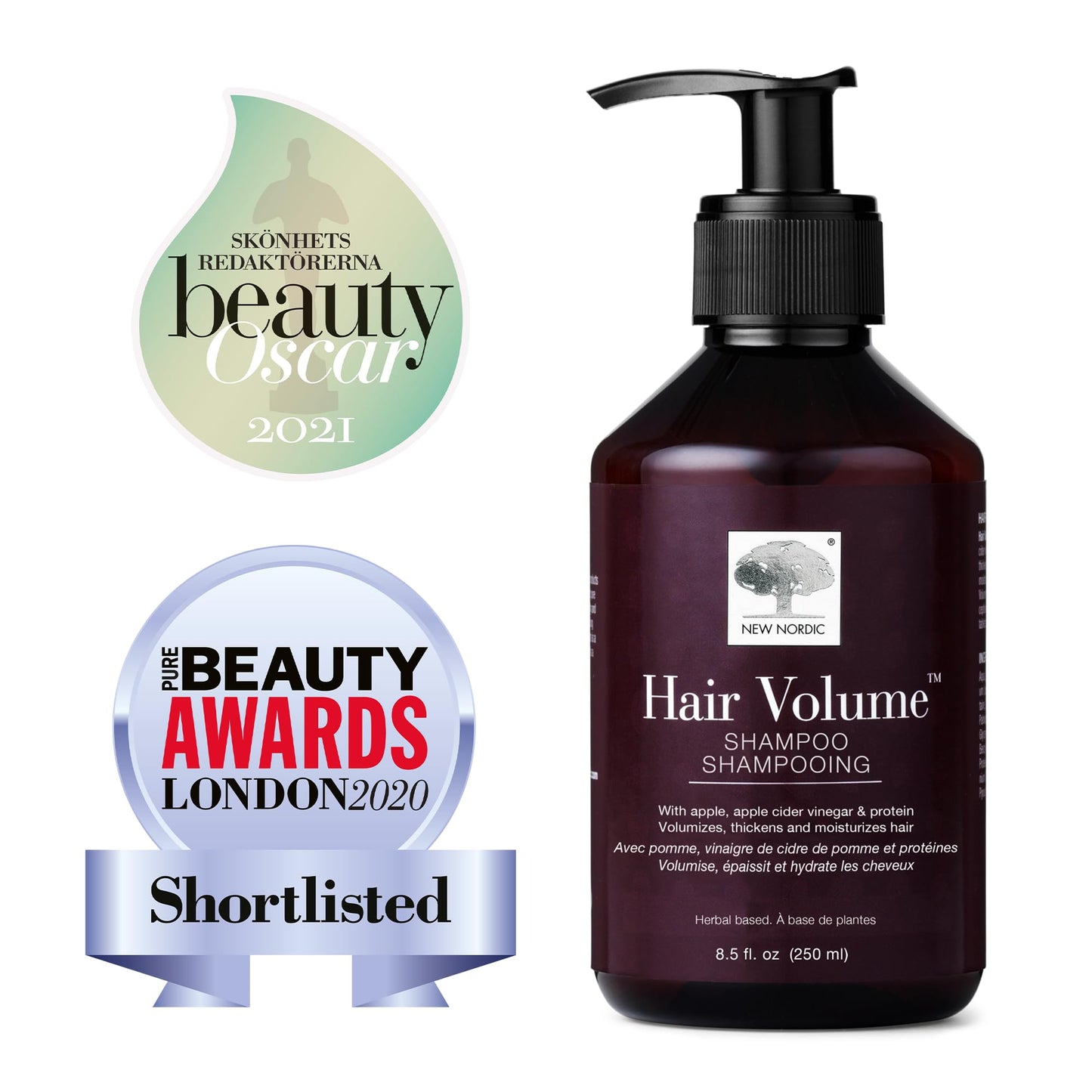 New Nordic Hair Volume Shampoo 250ml - Herbal Volumising Shampoo For Dry Damaged Hair - Suitable for Men and Women NEW NORDICBuy Supplements Australia
