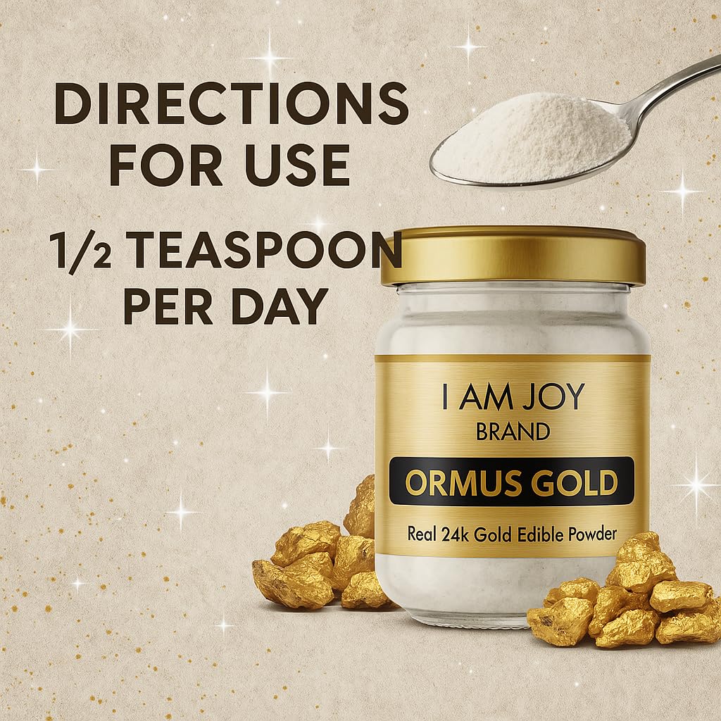 I Am Joy co. Pure Ormus White Gold Powder Monoatomic M-State 24k 99.99% | No Plastic, No Lye, No Dyes, No Fillers | 22 Grams I Am Joy co.Buy Supplements Australia