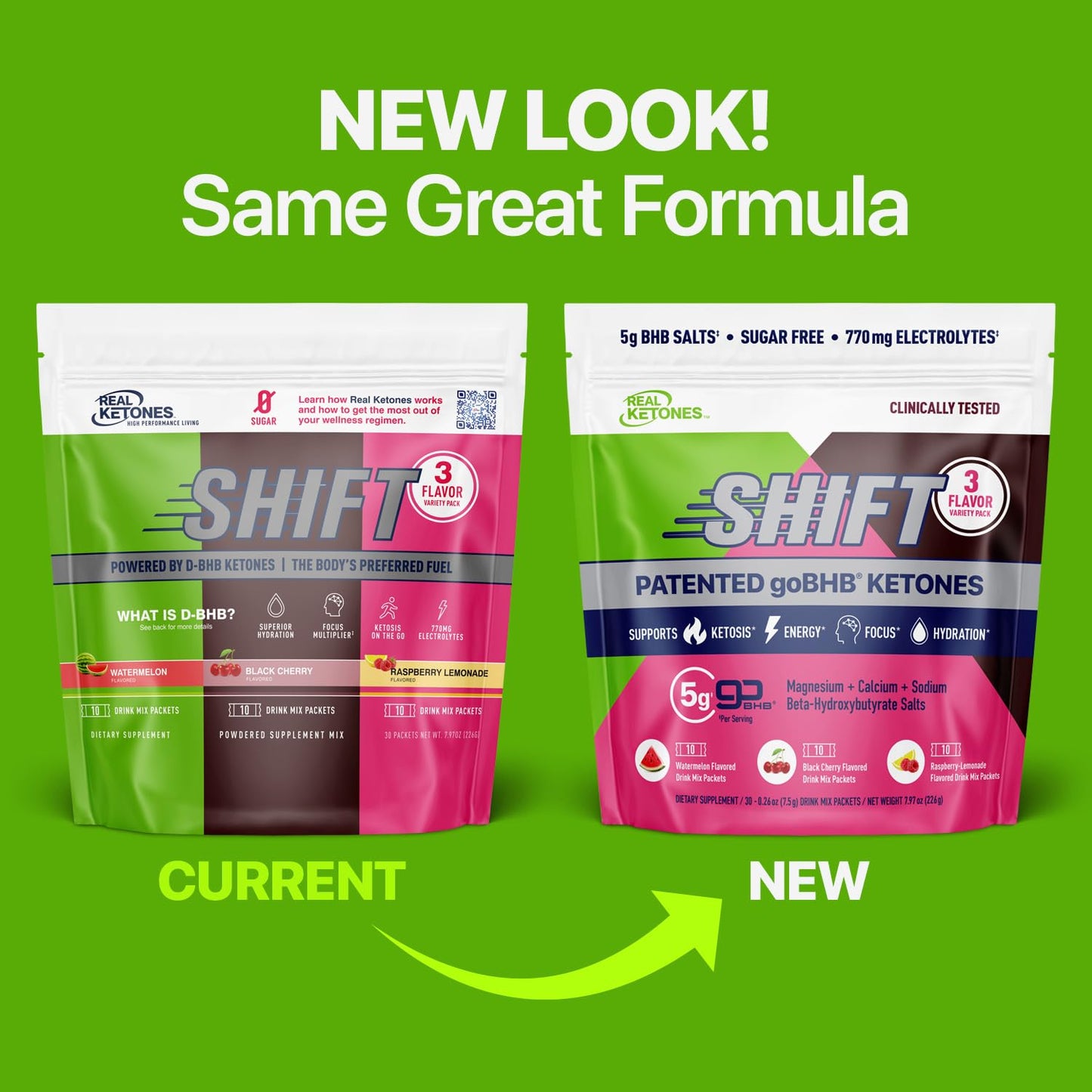 Real Ketones BHB Exogenous Ketones Drink Mix Packets Keto Electrolytes Powder Packets No Sugar with 4 Main Fasting Electrolytes Plus Hydrating Patented Keto BHB