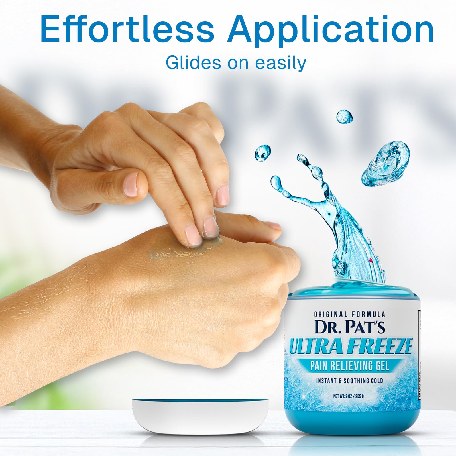 Ultra Freeze Dr Pat's Pain Relief Cream (9oz) - Muscle Rub Gel for Arthritis, Neuropathy, Foot & Joint - Cooling Sports Massage for Back, Shoulder & Knee - Menthol Analgesic for Neck & Body Ultra FreezeBuy Supplements Australia