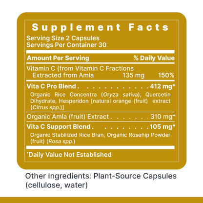 Premier Research Labs Vitamin C Supplement - Natural Vitamin C, Whole Food Vitamin C, Essential C Complex, Pure with Bioflavonoids & Organic Ingredients - 60 Vegetarian Capsules Premier Research LabsBuy Supplements Australia