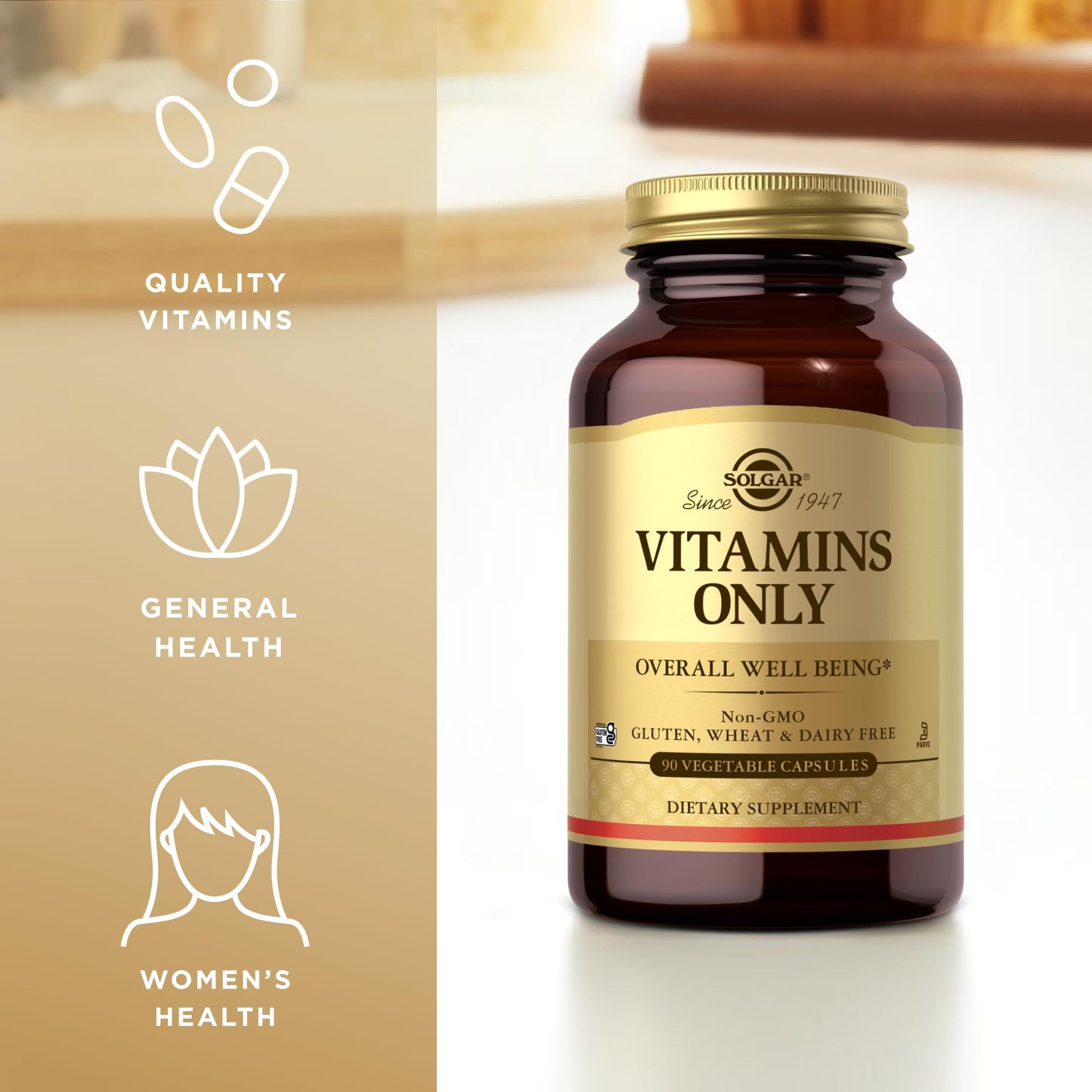 Solgar - Vitamins Only, 90 veggie caps SolgarBuy Supplements Australia