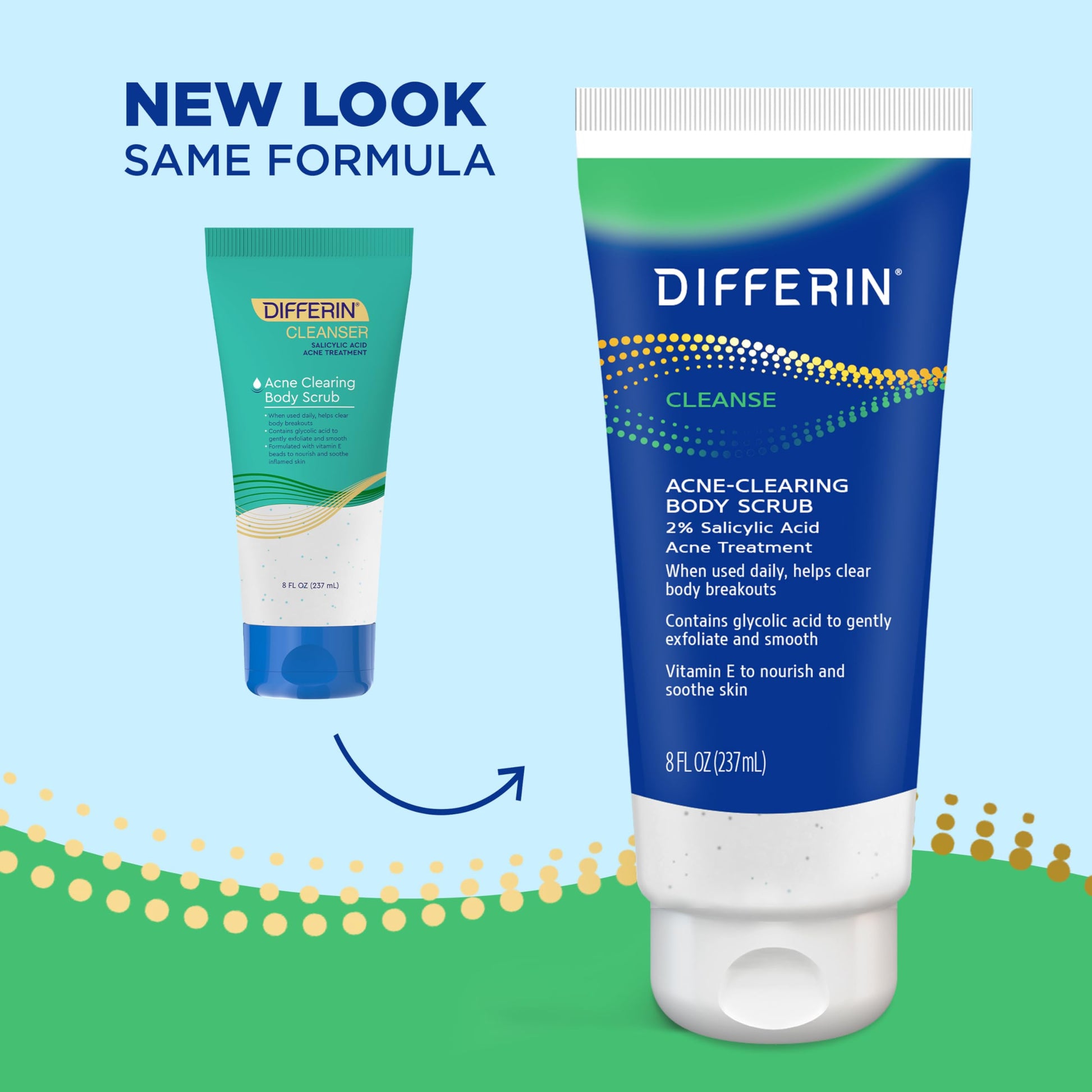 Differin Body Scrub with Salicylic Acid Acne Clearing Improves Tone and Texture Prone Skin DifferinBuy Supplements Australia