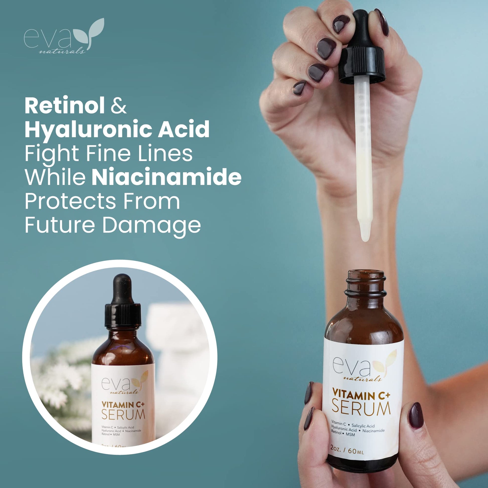 Vitamin C Serum for Face - Vitamin C Facial Serums with Hyaluronic Acid, Retinol Eva NaturalsBuy Supplements Australia