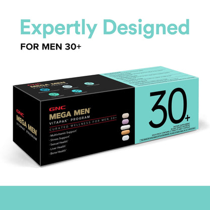 GNC Men's 30+ Vitapak Program | 5-in-1 Daily Multivitamins and Minerals | Supports Healthy Bones and Stress Relief | 30 Servings GNCBuy Supplements Australia