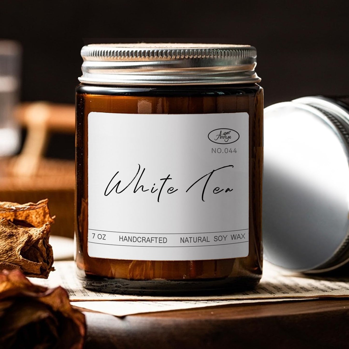 Annye White Tea Scented Candles, Organic Soy Candle for Home Scented, Hand-Poured Jar Candle AnnyeBuy Supplements Australia