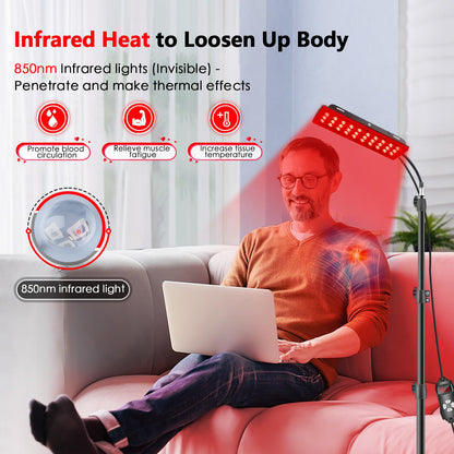 RUISQM Red Light Therapy Lamp, Infrared Light Therapy with Stand - 660nm Redlight & 850nm RUISQMBuy Supplements Australia