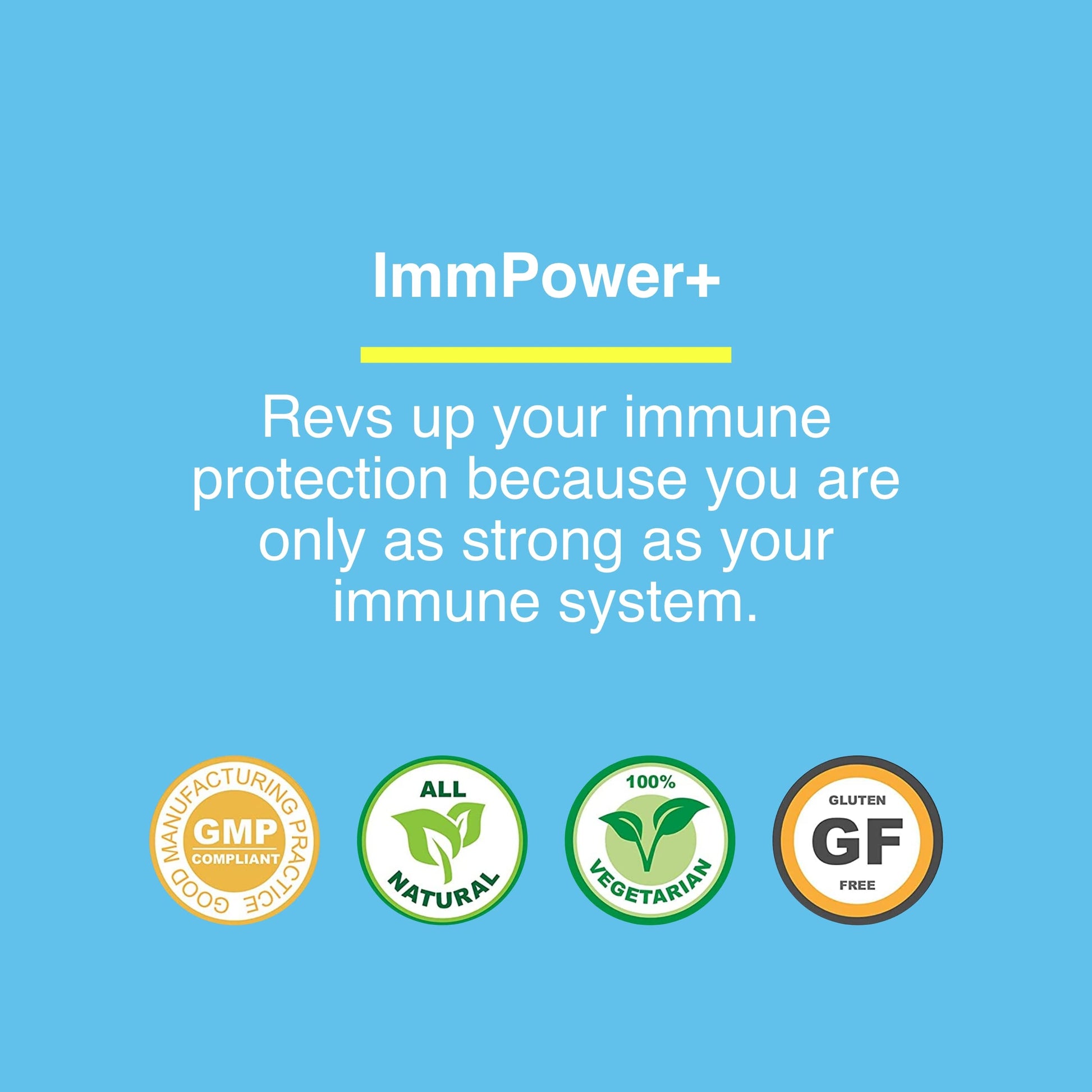 American BioSciences ImmPower Plus, AHCC & Fermented Wheat Germ Extract Herbal Supplement, 550mg per Capsule for Immune Support, Maintains Natural Killer Cell Activity, Pack of 1, 60 Veggie Capsules American BioSciencesBuy Supplements Australia