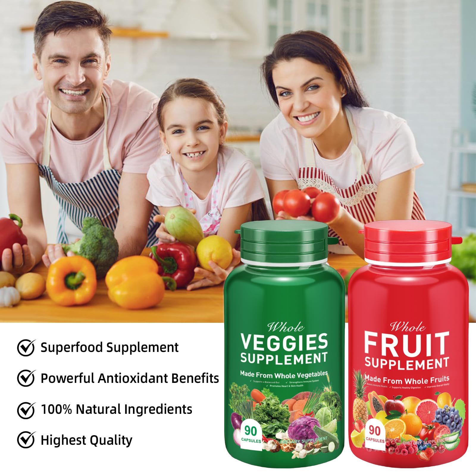 Ruduwu Fruit Capsules - 100% Whole Natural Fruits Supplements - Vitamins Supplement Dietary Nutritional Balance,Whole Food Supplement Ingredients Blended Vitamin & Mineral RuduwuBuy Supplements Australia