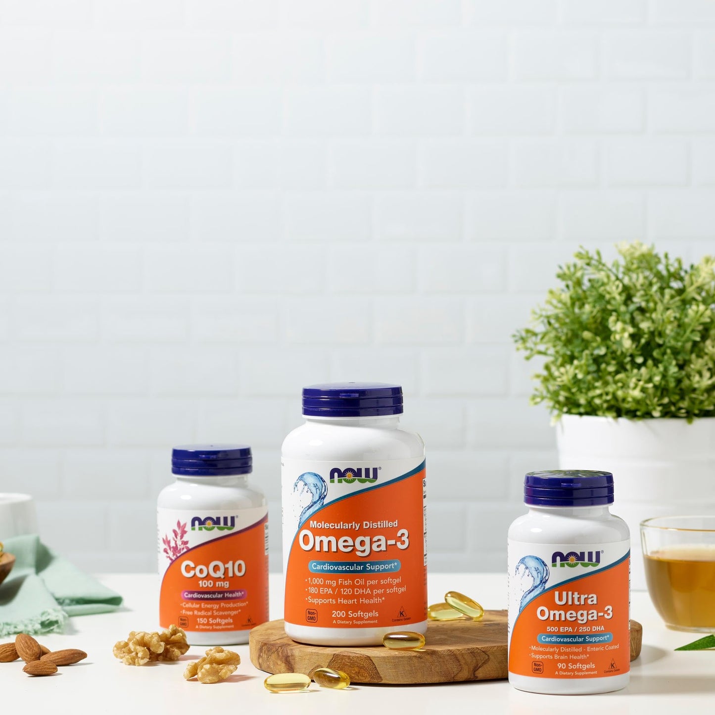 NOW Foods Supplements, Omega-3 180 EPA / 120 DHA, Molecularly Distilled, Cardiovascular Support*, 200 Softgels NOW FoodsBuy Supplements Australia