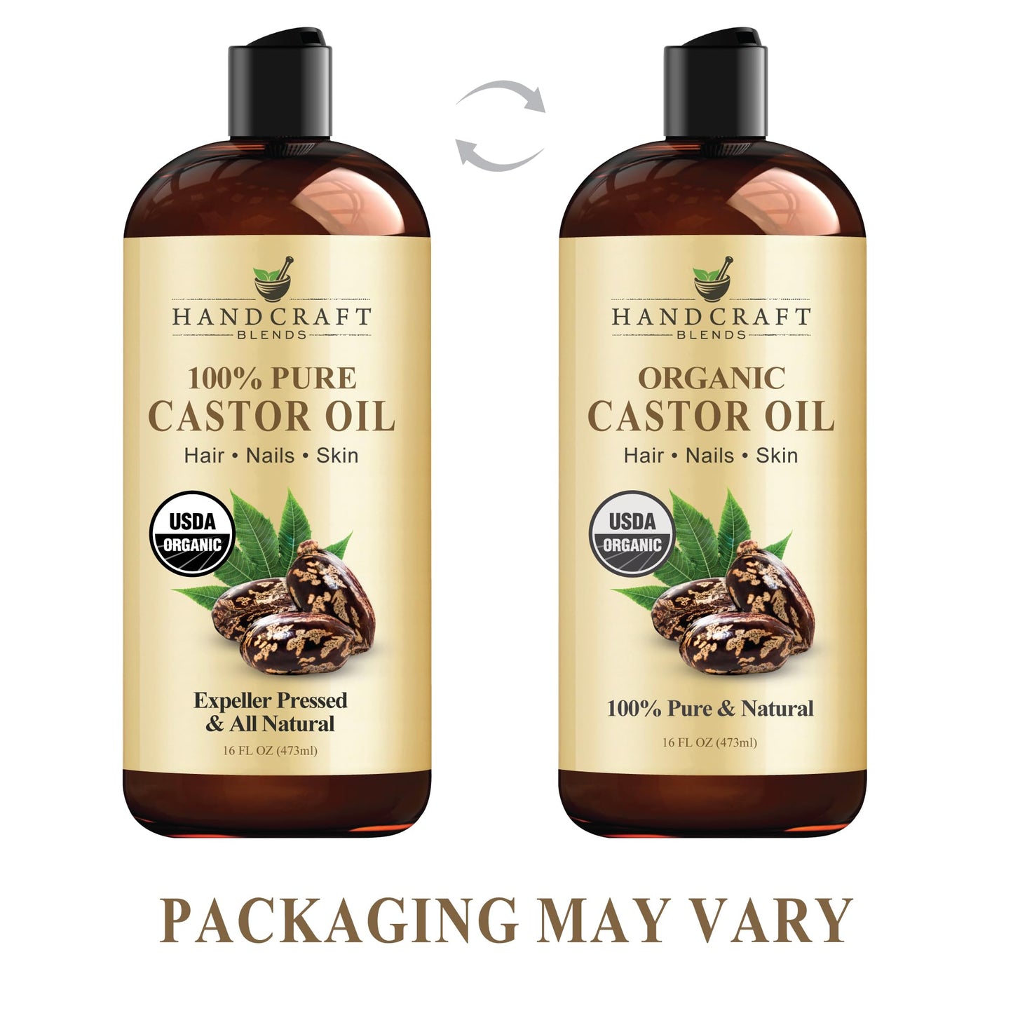 Handcraft Blends Organic Castor Oil for Hair Growth, Eyelashes and Eyebrows - 100% Pure Handcraft BlendsBuy Supplements Australia