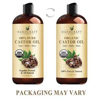 Handcraft Blends Organic Castor Oil for Hair Growth, Eyelashes and Eyebrows - 100% Pure Handcraft BlendsBuy Supplements Australia