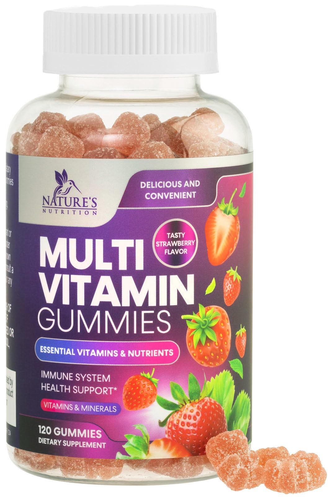 Multivitamin Gummies for Adults - Daily Adult Multivitamins Gummy with Vitamins A, C, D, B12 for Women & Men Nature's NutritionBuy Supplements Australia