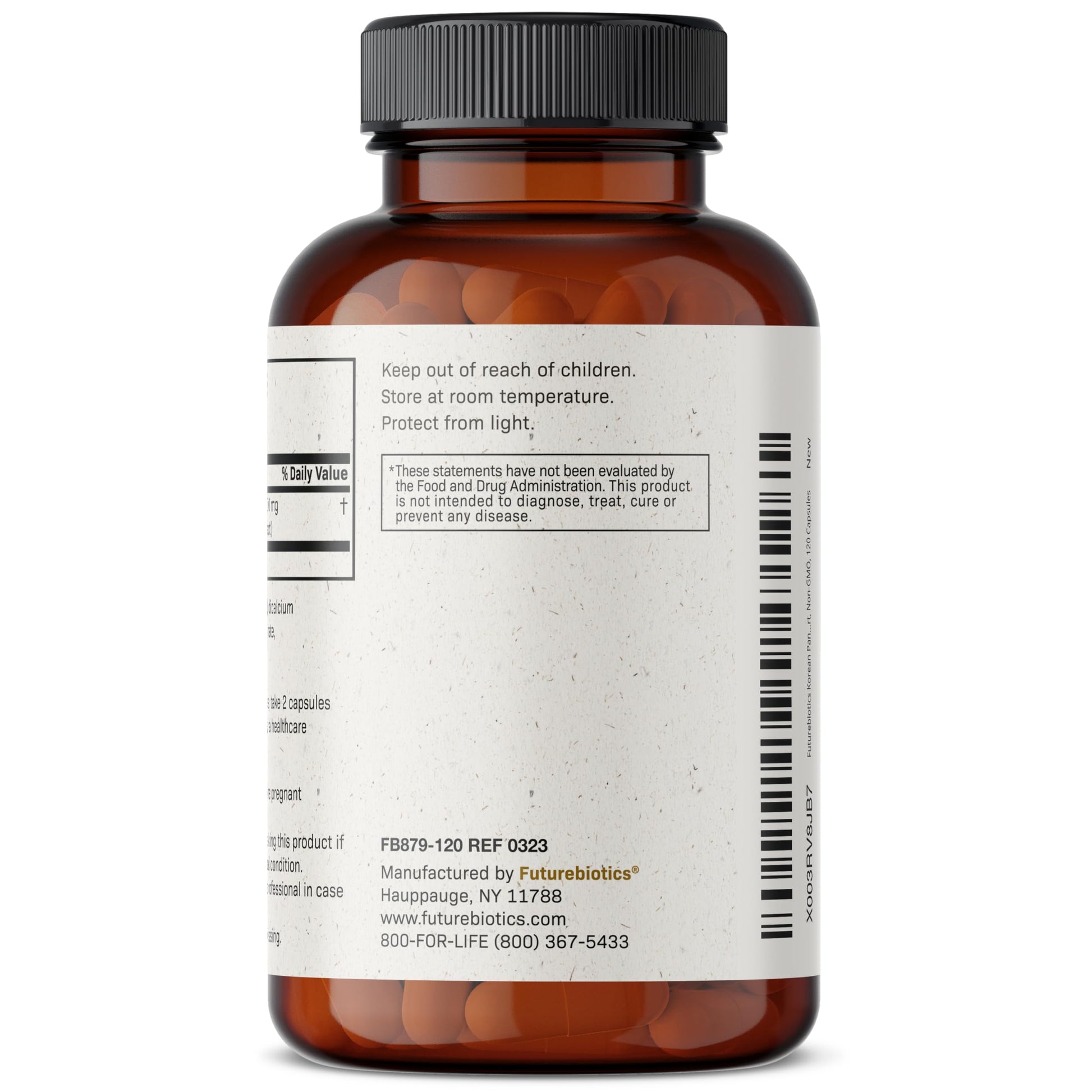 Futurebiotics Korean Panax Ginseng 1000 MG Per Serving Energy, Memory & Brain Health FuturebioticsBuy Supplements Australia