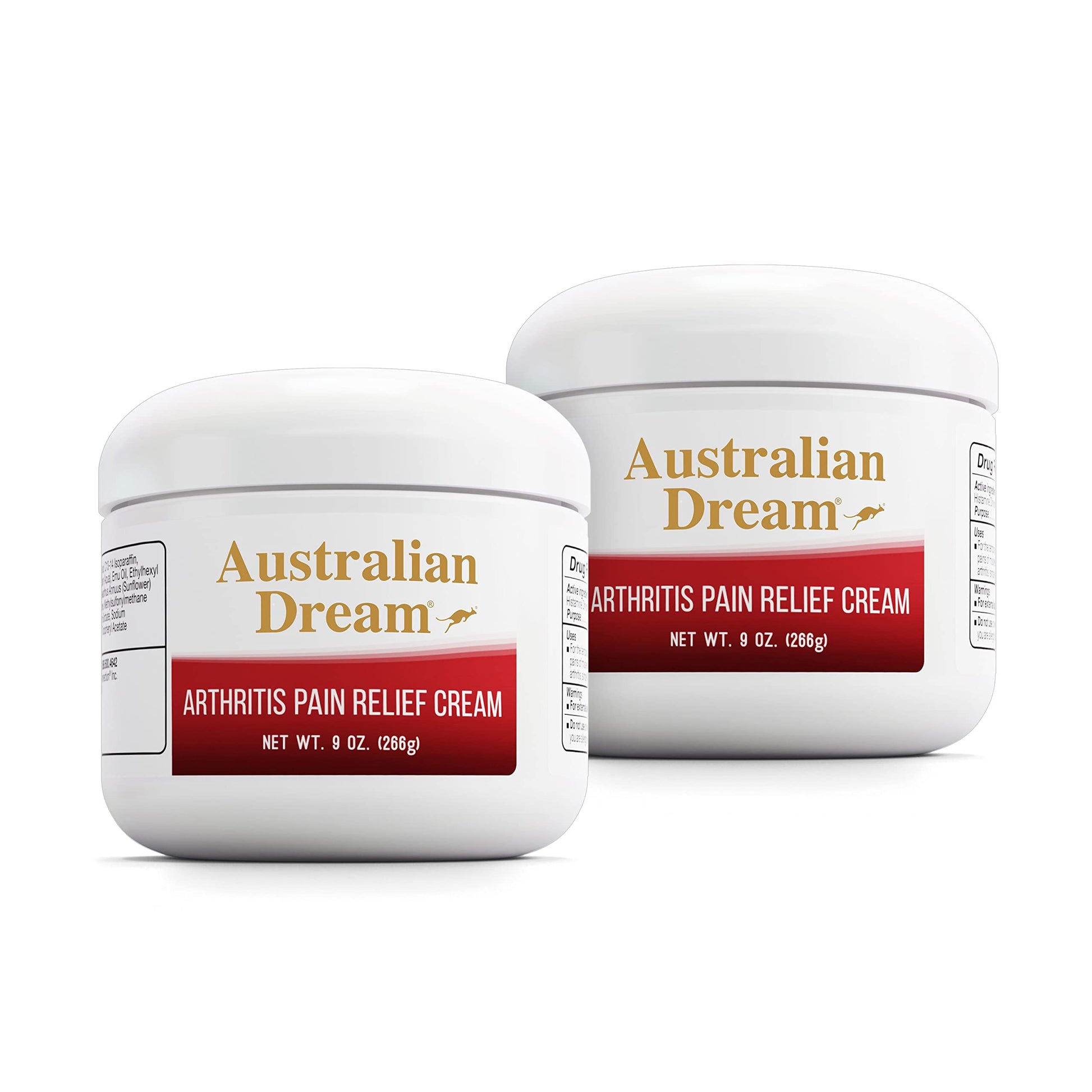 Australian Dream Arthritis Pain Relief Cream - Soothing & Non-Greasy - Powerful Topical Arthritis Pain Relief - Good for Muscle Aches or Joints - 9 oz Jars (2 Pack) Australian DreamBuy Supplements Australia