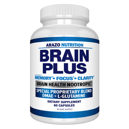 Arazo Nutrition Premium Brain Function Supplement – Memory, Focus, Clarity – Nootropic Booster with DMAE, Bacopa Monnieri, L-Glutamine, Multi Vitamins, Multi Minerals Arazo NutritionBuy Supplements Australia