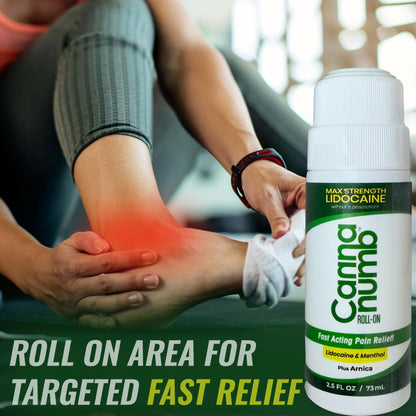 Cannanumb Pain Relief Roll On with Lidocaine, Fast Acting Pain Relief with Arnica + Boswellia + Menthol - 2.5oz CannanumbBuy Supplements Australia