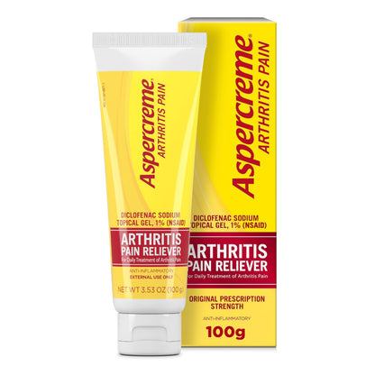 Aspercreme Arthritis Pain Relief Gel for Arthritis & Joint Pain, Non-steroidal Anti-inflammatory Topical Gel with Max-Strength Diclofenac Sodium, 100 g AspercremeBuy Supplements Australia