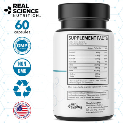 Real Science Nutrition BreatheEasy Lung Support Supplement for Lung Health & Respiratory Wellness – Lung Cleanse Formula with Vinitrox, GABA for Circulation Support - Made in USA - 60 Capsules Real Science NutritionBuy Supplements Australia