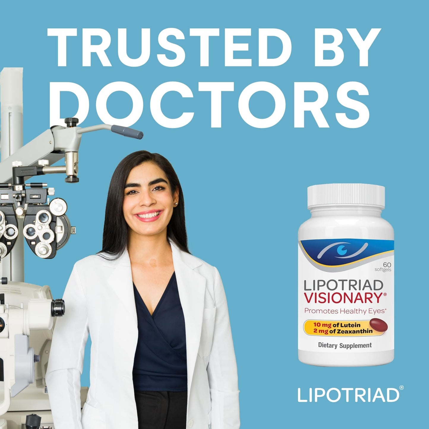 Lipotriad Visionary Eye Vitamins – 60 Capsules – Lutein and Zeaxanthin Supplements with Other AREDS 2® Ingredients to Support Eye Health LipotriadBuy Supplements Australia