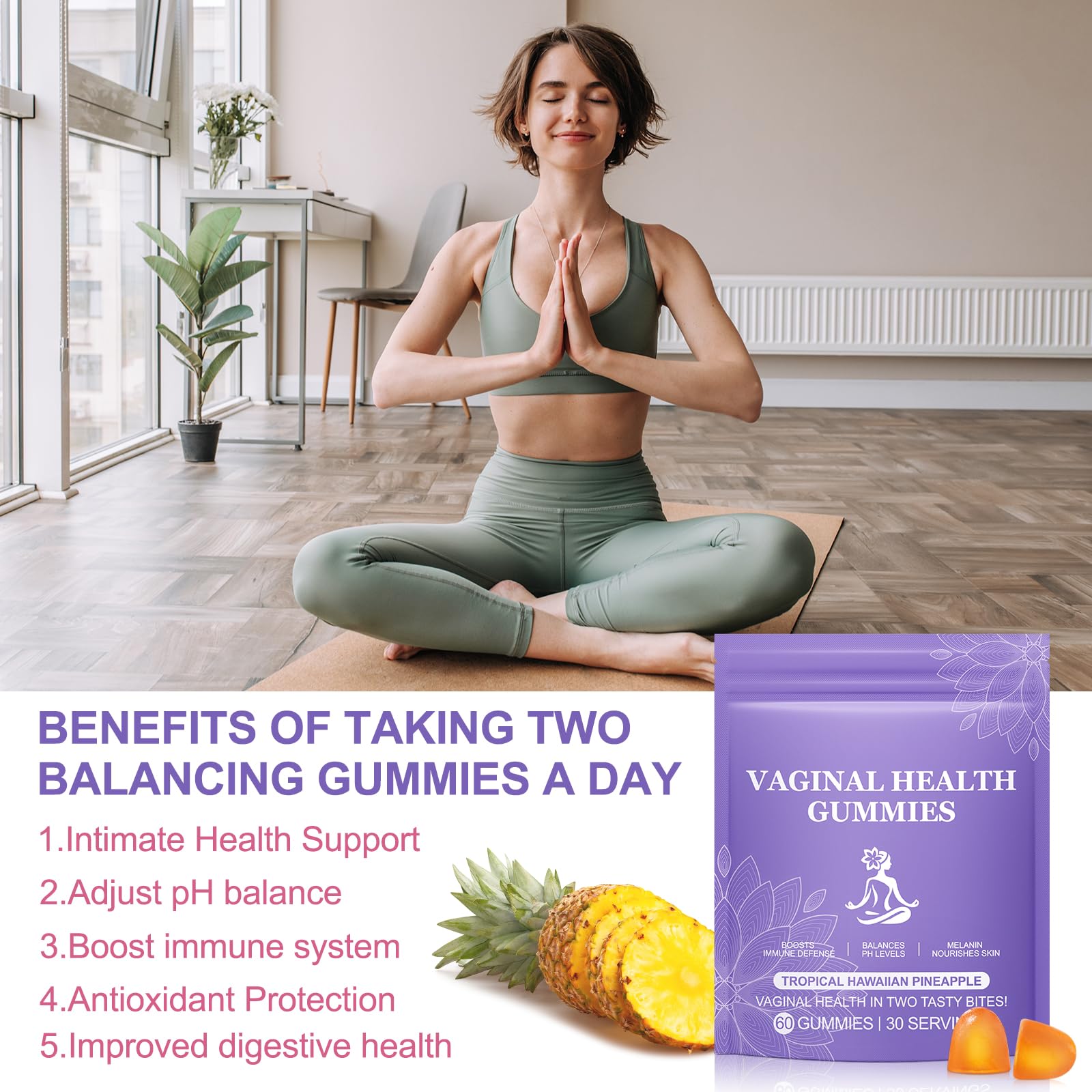 Vital Vaginal Probiotic Gummies for Women, 60PCS Feminine Balance Gummies, PH Balance,Immune Support, Vegan, Gluten-Free, Vaginal Probiotics Supplement, 60 Count DCTTVHVDBuy Supplements Australia