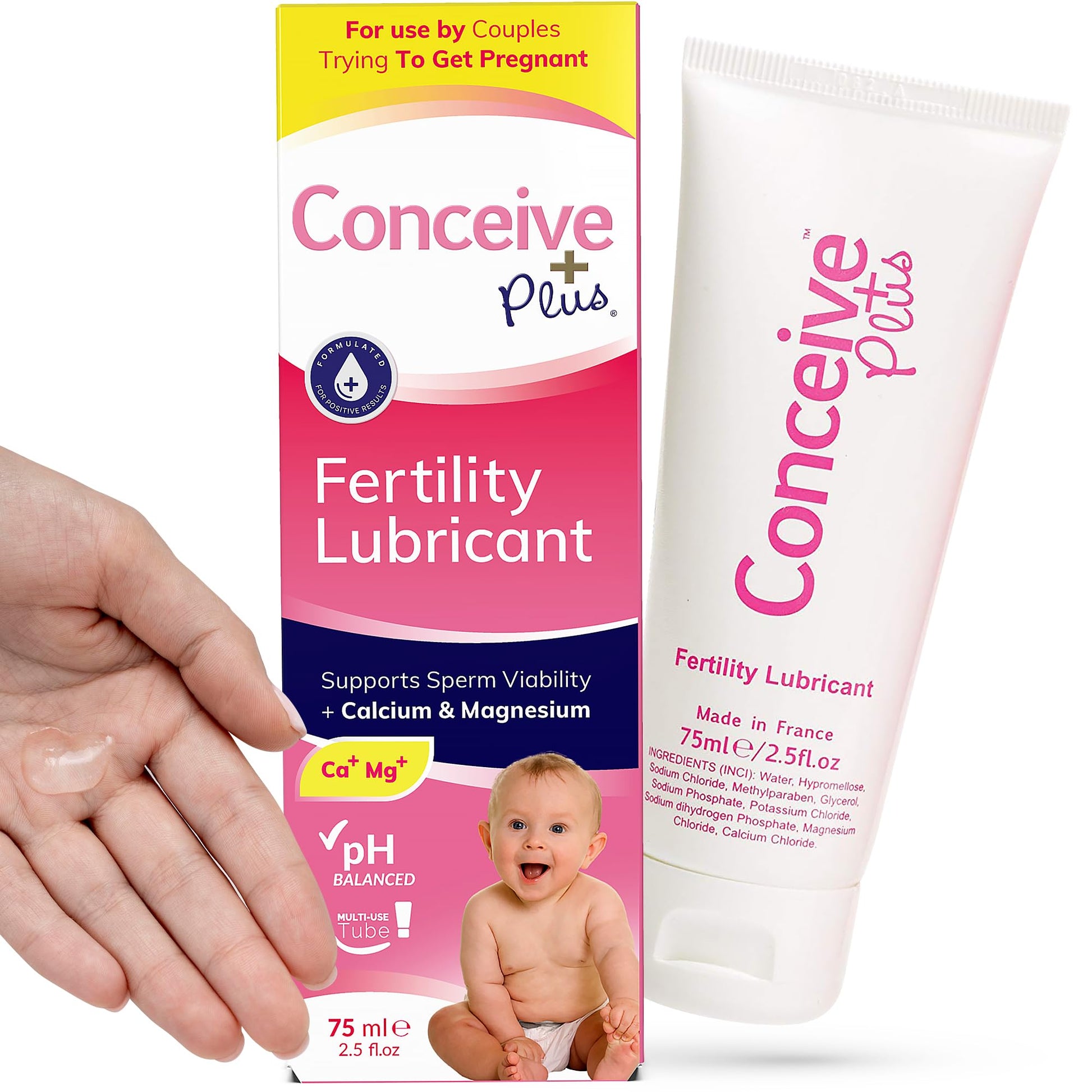 Conceive Plus Fertility Lubricant - Fertility Friendly Lube for Couples Trying to Conceive, 75ml / 2.5 fl oz CONCEIVE PLUSBuy Supplements Australia