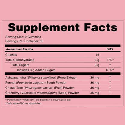 nixit PMS Support Gummies | Chasteberry & Ashwagandha | Vegan | Mixed Berry Naturally Flavoured Supplement | May Help with Relief from Bloating, Cramps, Breast Pain & Mood Swings (60 Gummies) nixitBuy Supplements Australia
