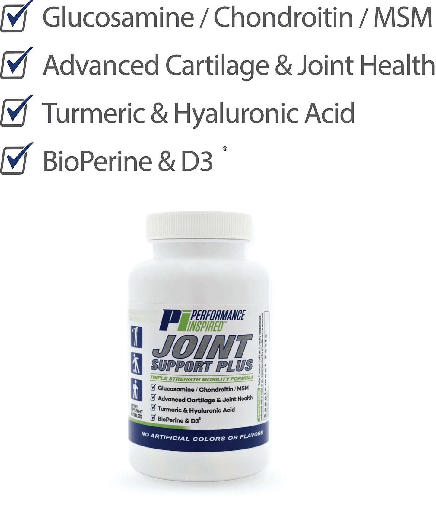 PERFORMANCE INSPIRED Nutrition Joint Support Plus – Glucosamine, Chondroitin, Turmeric & BioPerine – Triple Strength Joint Comfort & Mobility Support – 90 Count PERFORMANCE INSPIREDBuy Supplements Australia