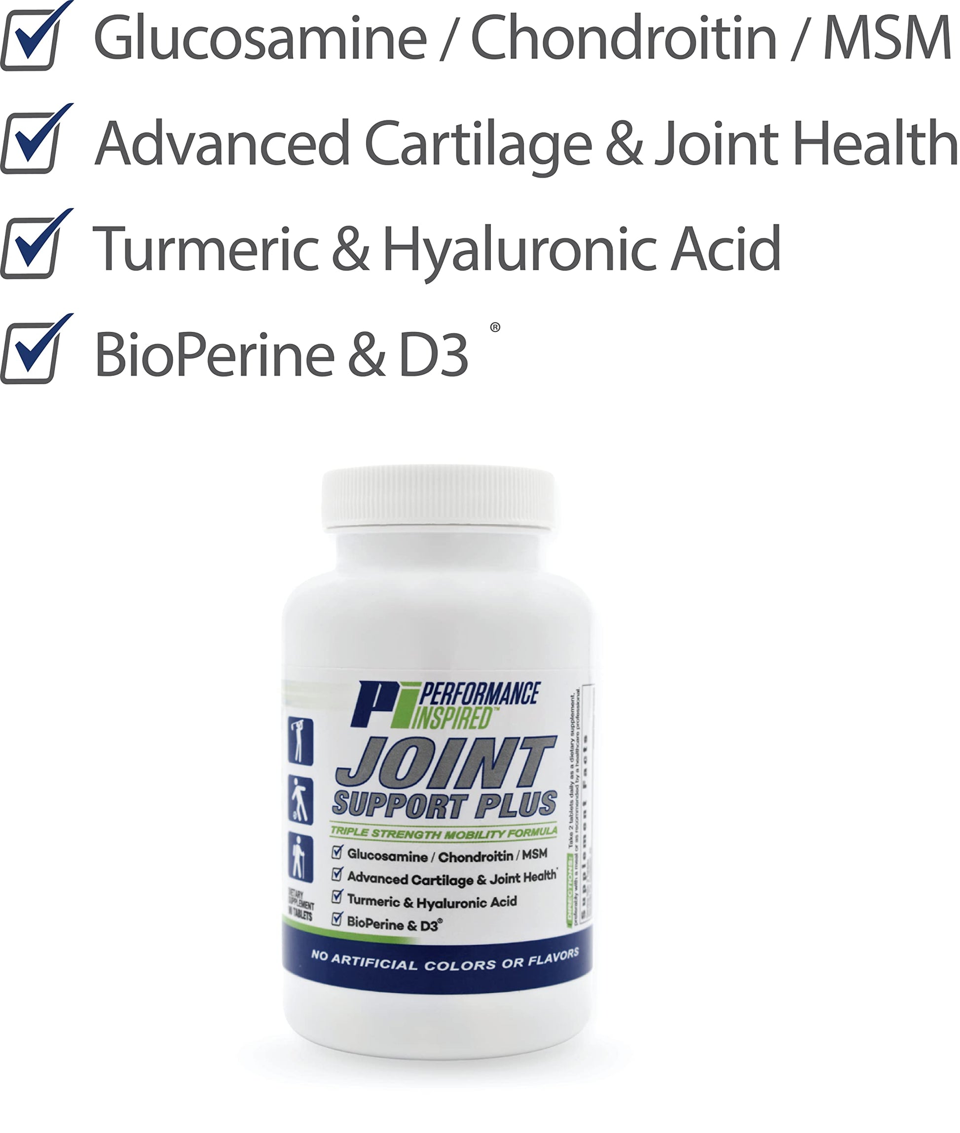 PERFORMANCE INSPIRED Nutrition Joint Support Plus – Glucosamine, Chondroitin, Turmeric & BioPerine – Triple Strength Joint Comfort & Mobility Support – 90 Count PERFORMANCE INSPIREDBuy Supplements Australia