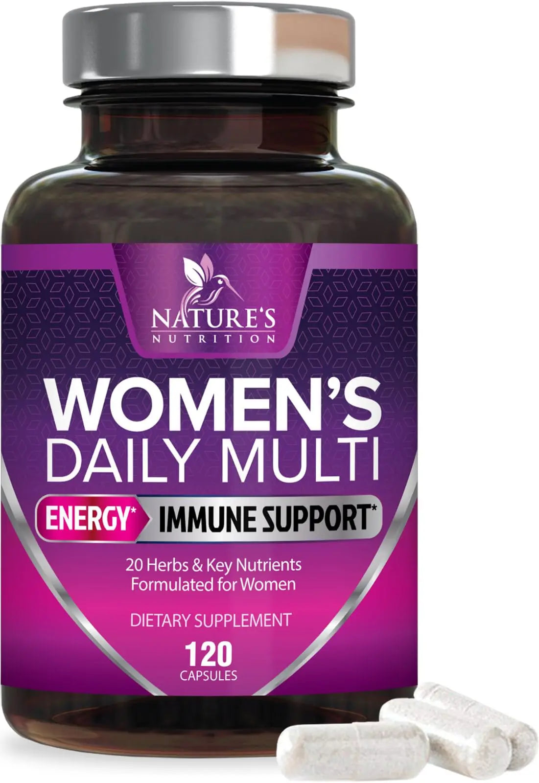 Multivitamin for Women - with Vitamins A, C, D, E, B6, B12, Zinc, Calcium & Magnesium, Womens Daily Multi Vitamin Multimineral Supplement Nature's NutritionBuy Supplements Australia