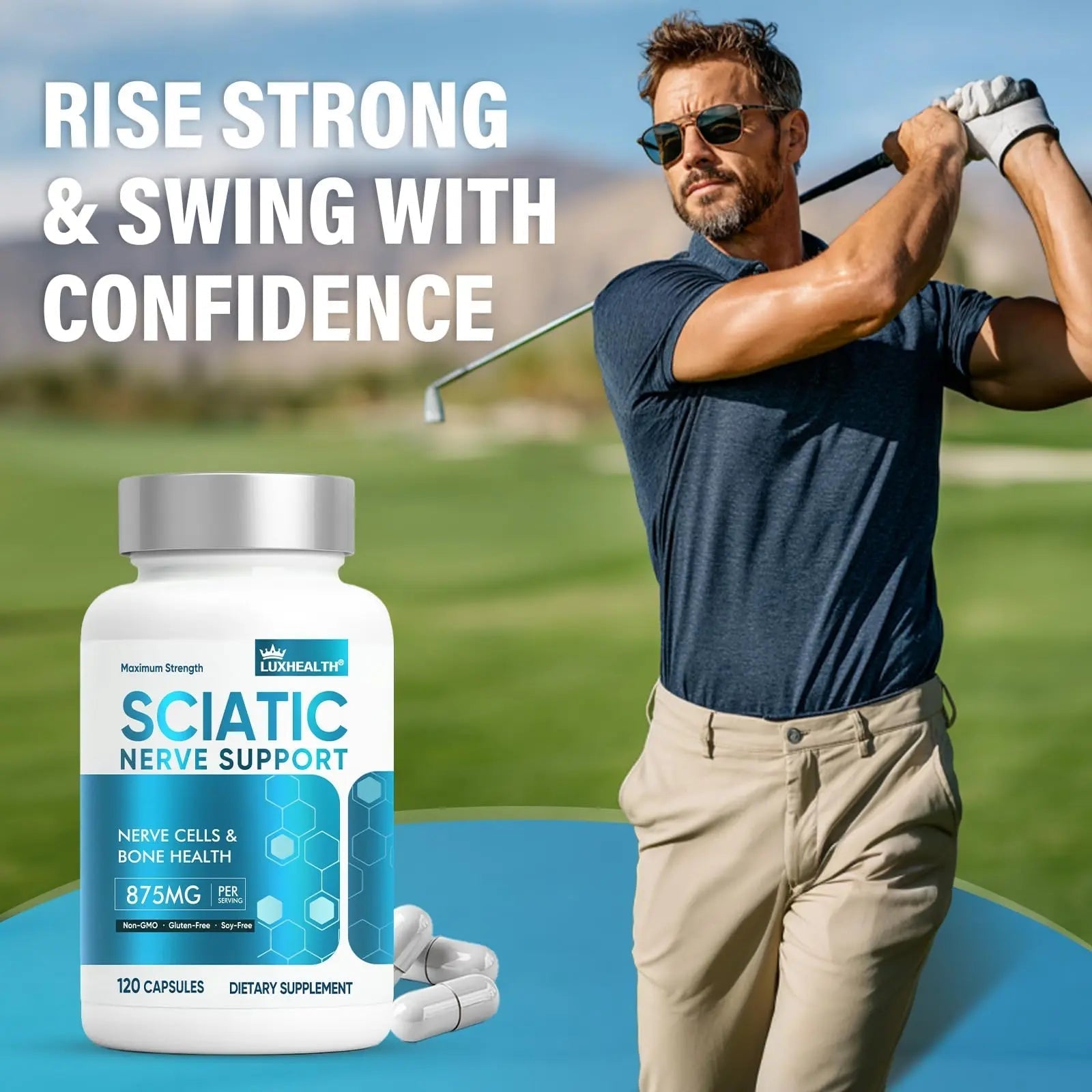 Sciatic Nerve Support Supplement, 120 Capsules Nerve Savior for Neuropathy, Premium Formula with Natural Botanical & Vitamin Complex VivaherbalBuy Supplements Australia