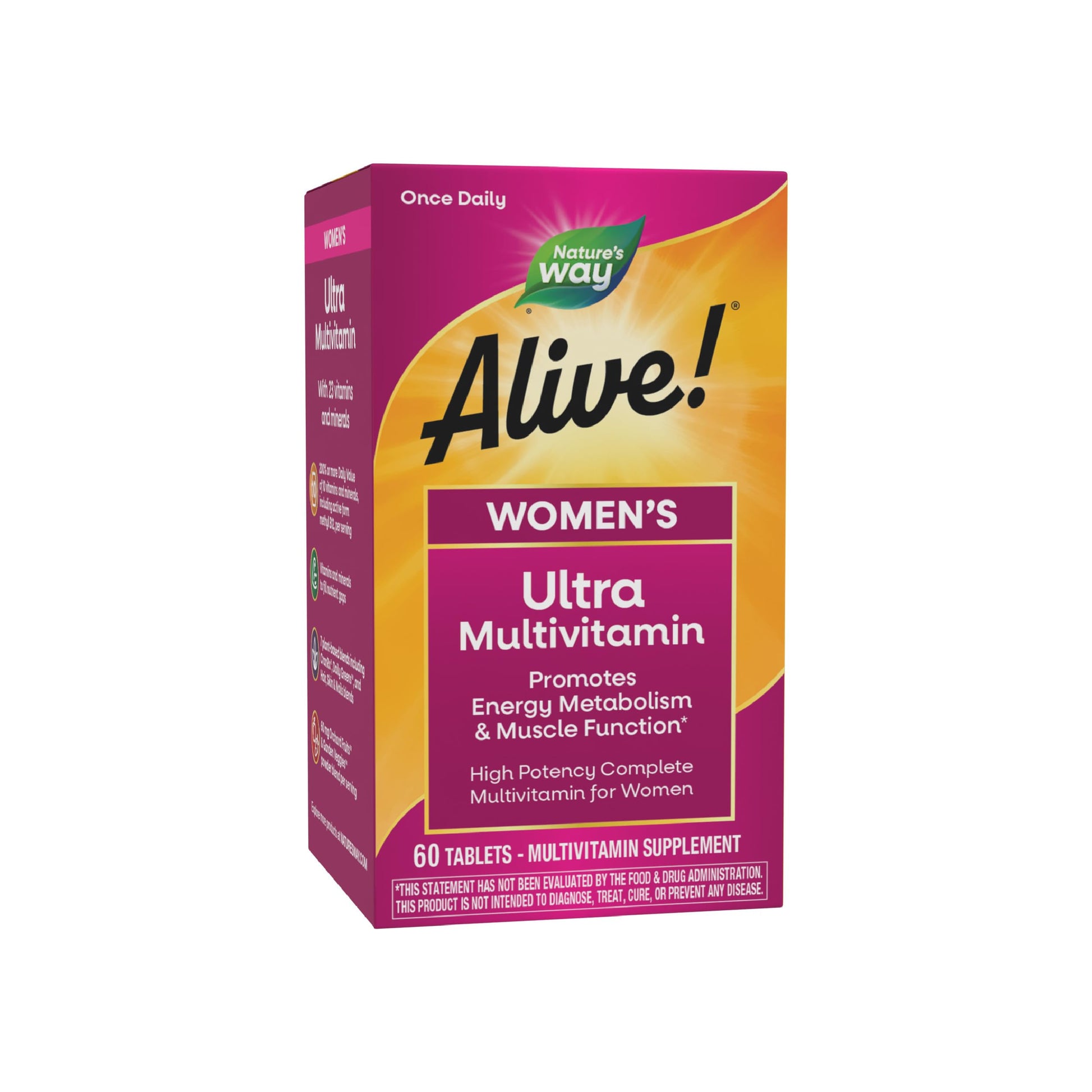 Nature's Way Alive! Women's Daily Ultra Multivitamin, High Potency Formula, Promotes Energy Metabolism and Muscle Function Nature's WayBuy Supplements Australia