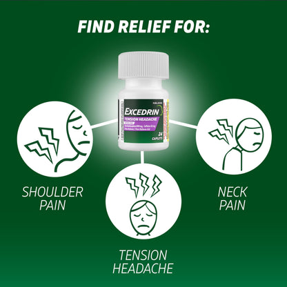 Excedrin Tension Headache Relief Caplets Without Aspirin for Head, Neck and Shoulder Pain Relief - 100 Count ExcedrinBuy Supplements Australia