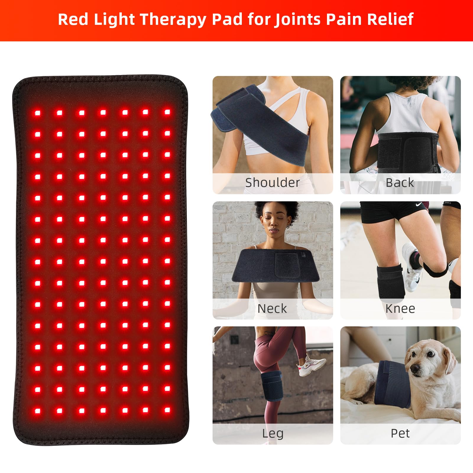 Red Light Therapy Infrared Light Therapy Heating Wrap Belt for Body Back Knee Shoulder Waist Muscle Pain AKYSUNBuy Supplements Australia