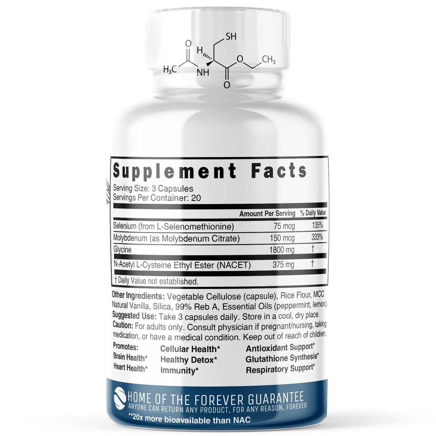 Neuro NAC Supplement 375mg Extra Strength with 1800mg Glycine - N-Acetyl Cysteine Nature's FusionsBuy Supplements Australia