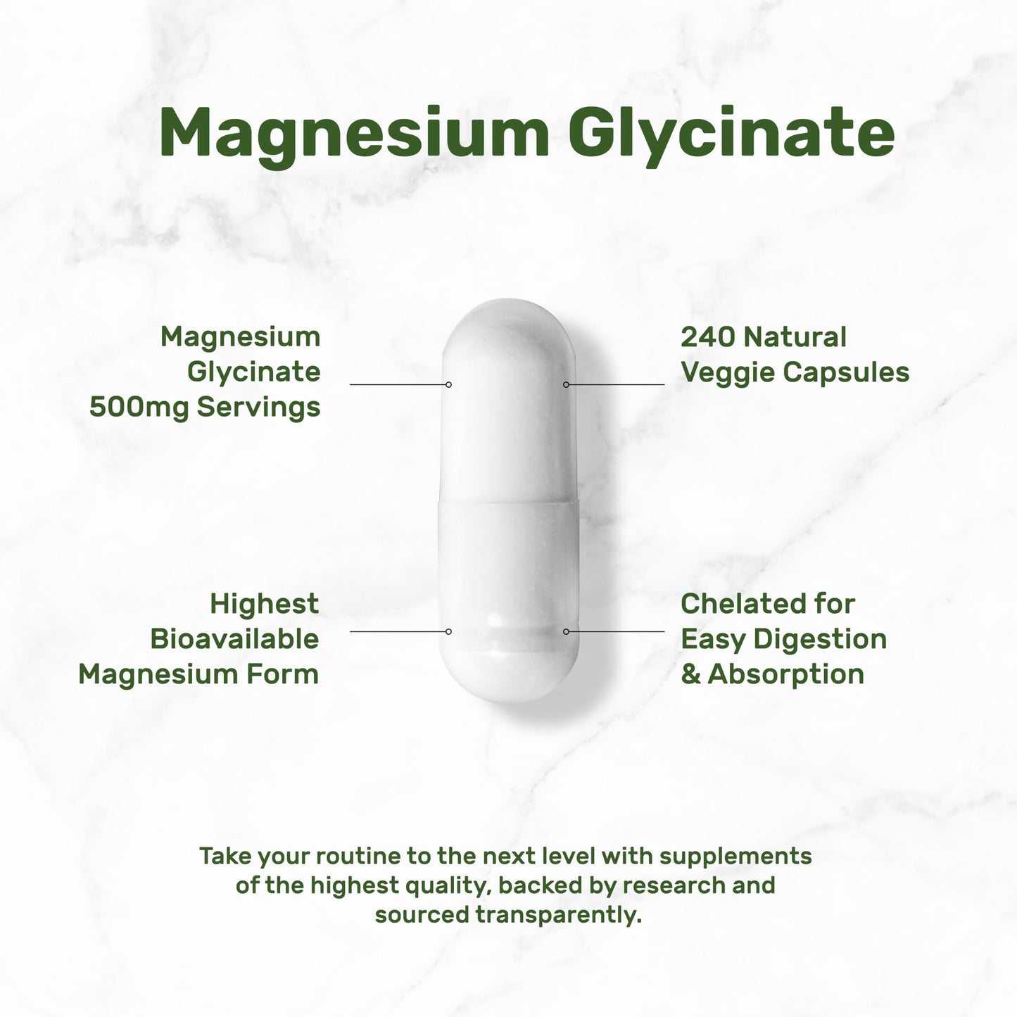 Deal Supplement Magnesium Glycinate 500mg, 240 Veggie Capsules | 100% Chelated for Easy Absorption | Essential Mineral Supplement | Non-GMO, Gluten-Free DEAL SUPPLEMENTBuy Supplements Australia
