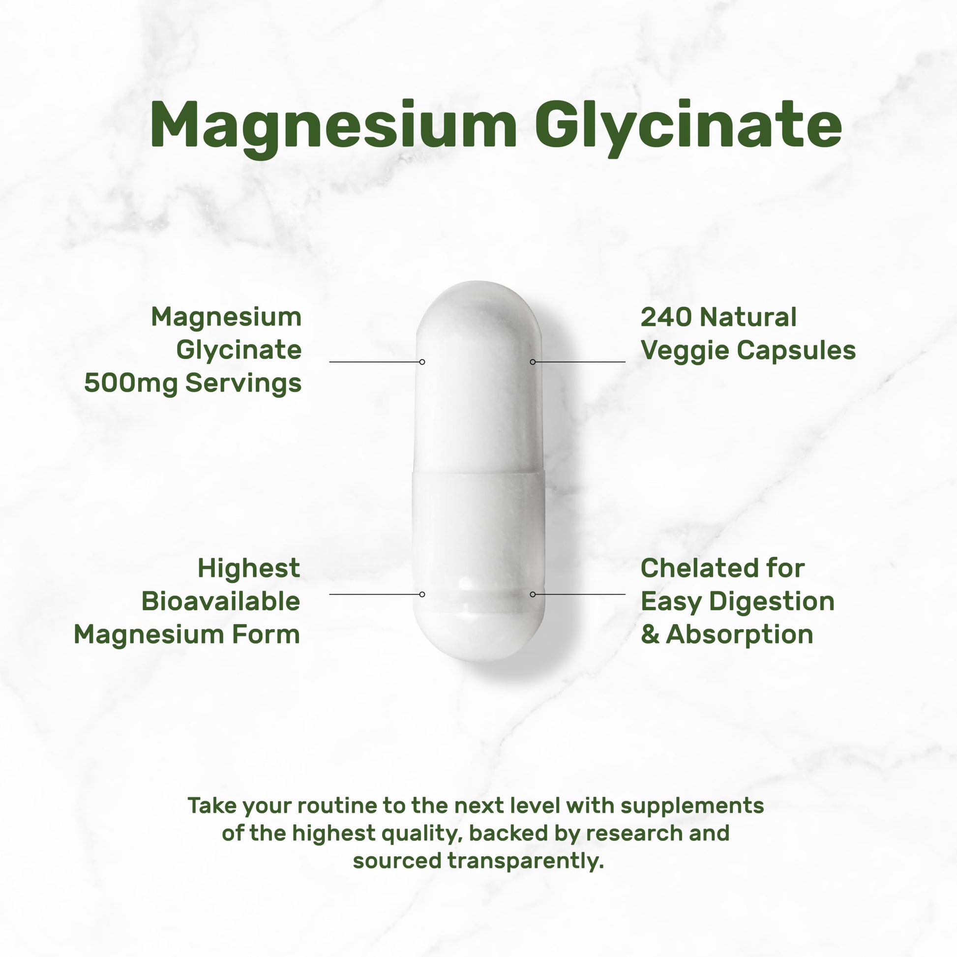 Deal Supplement Magnesium Glycinate 500mg, 240 Veggie Capsules | 100% Chelated for Easy Absorption | Essential Mineral Supplement | Non-GMO, Gluten-Free DEAL SUPPLEMENTBuy Supplements Australia