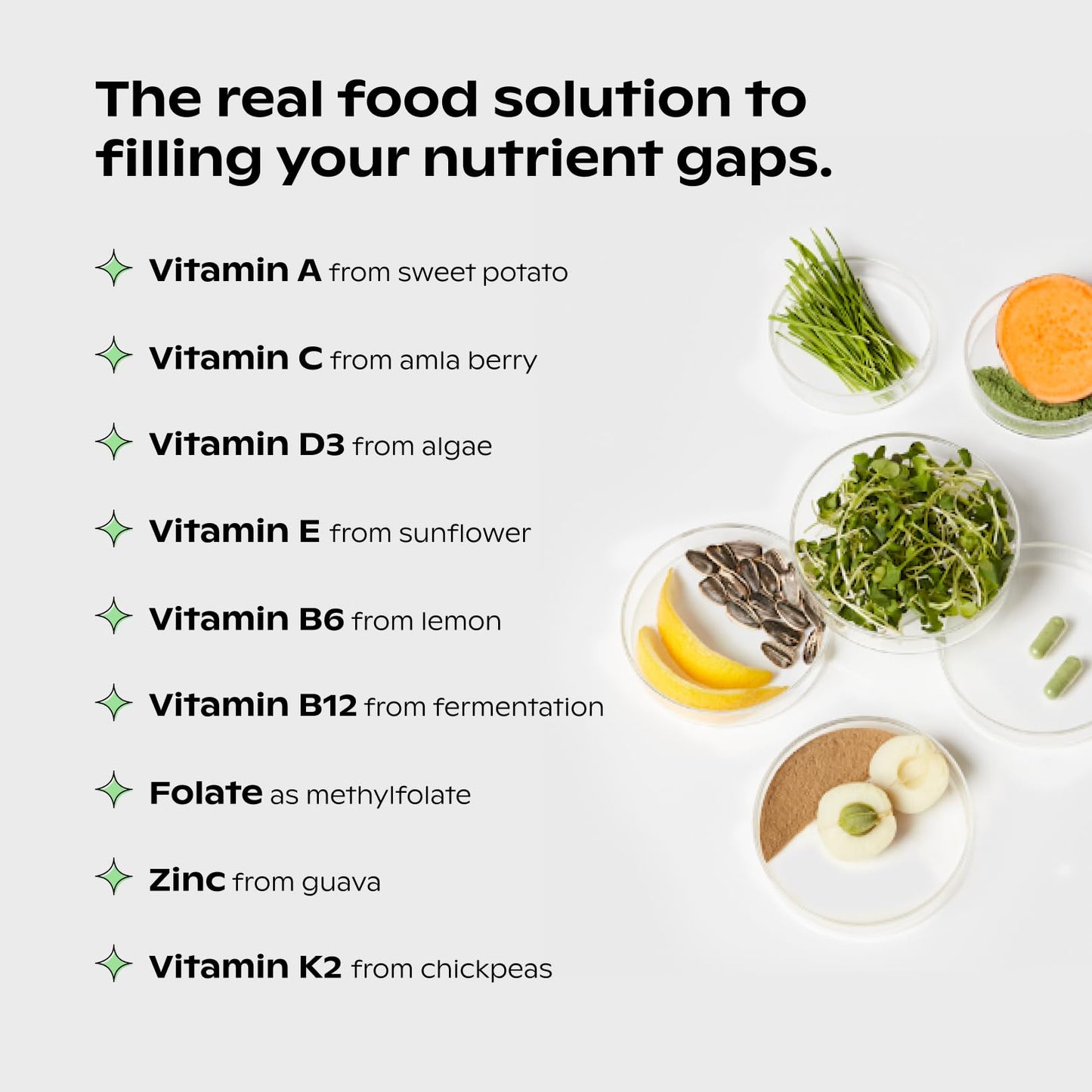 wholier Supergreens Multi, Daily Greens, Vegan Multivitamin for Women + Men, Whole Food Vitamins + Minerals, Prebiotics for Gut Health, Adaptogens (60 Vegan Capsules) Glass Bottle wholierBuy Supplements Australia
