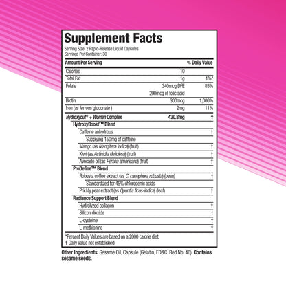 Hydroxycut + Women Pills with Biotin & Collagen | Hair Nails and Skin Vitamins | Iron Supplement HydroxycutBuy Supplements Australia