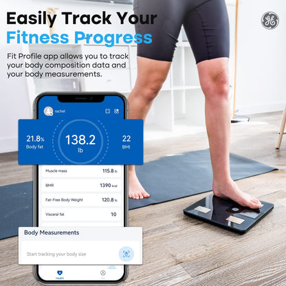 GE Smart Scale for Body Weight and Fat Percentage with All-in-one LCD Display GEBuy Supplements Australia