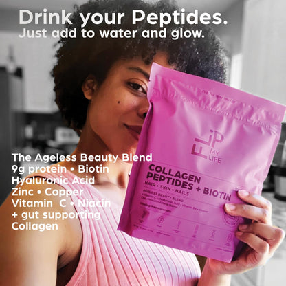 Flip My Life Collagen Peptides + Biotin, Hyaluronic Acid & Vitamin C - For Hair, Skin, Nails - Gut Health/Joint Support - Ageless Beauty Blend Supplement Powder for Men/Women - 9g Protein—26 Servings Flip My LifeBuy Supplements Australia